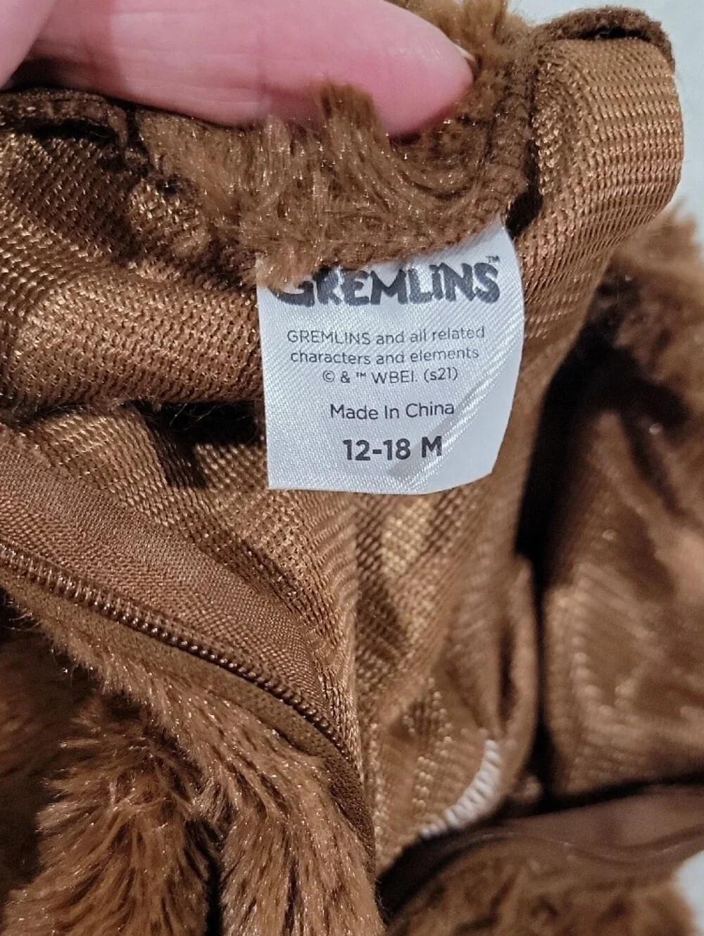 Gremlins Gizmo Brown & White Kids Costume 12 - 18 Months Halloween